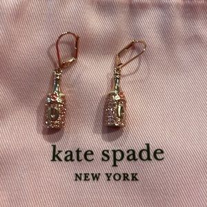Kate Spade champagne bottle drop earrings